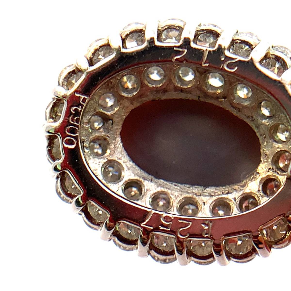 2.12 carat black opal бриллиантовое колье подвеска с цепью платина PT850 / 900 ~45cm