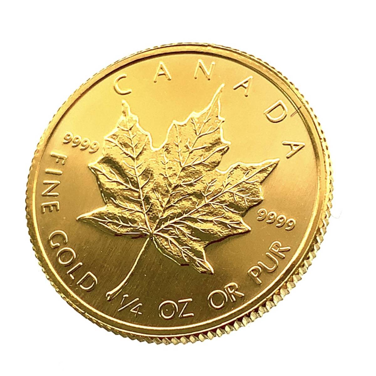 メイプルリーフ 1987年 7.7g 1/4オンス メイプル金貨 エリザベス女王 純金 24金 カナダ王室造幣局 イエローゴールド コイン