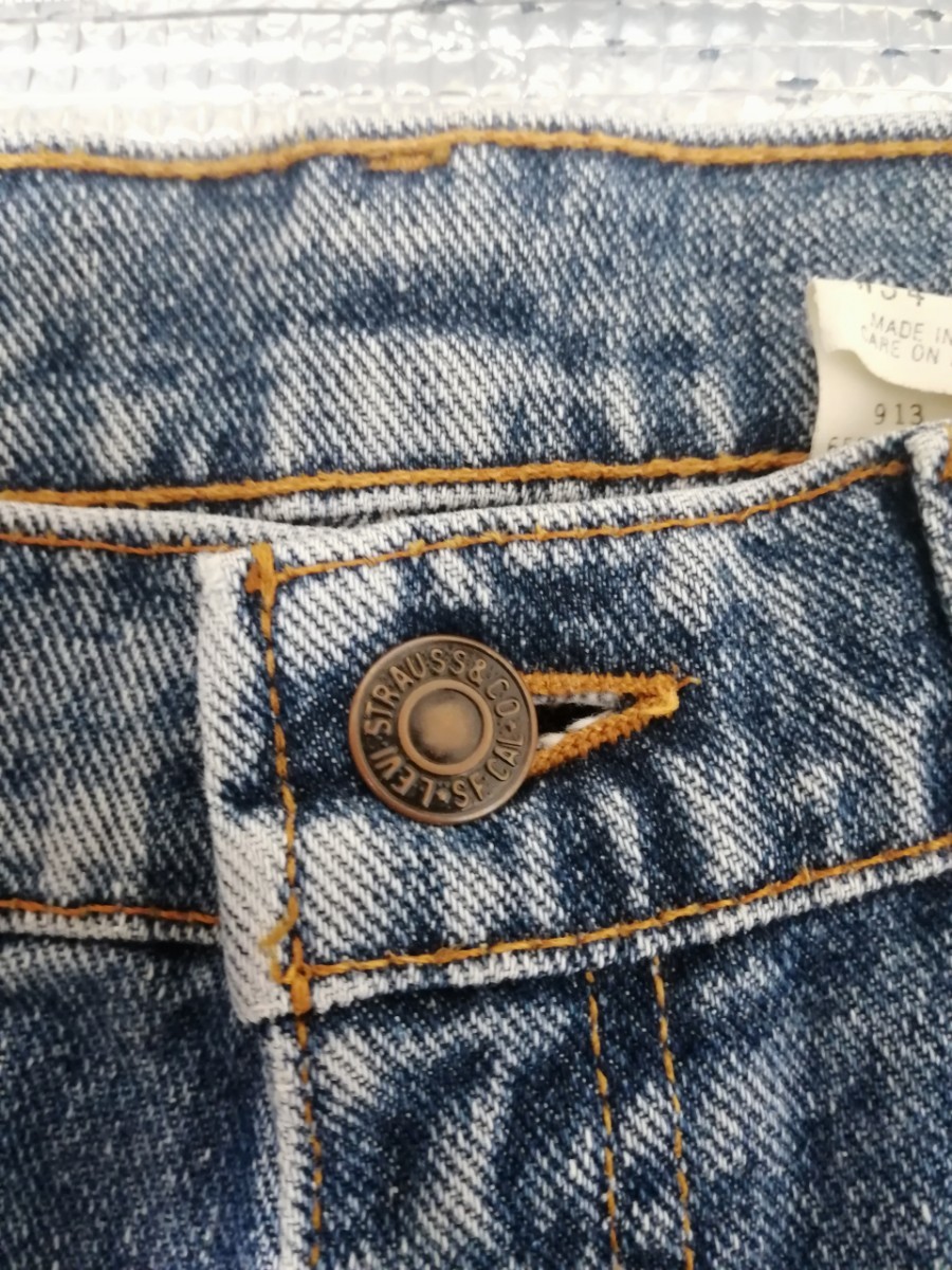 送料込 40 LEVIS 554 xx 赤タグ 紙パッチ デニム ジーンズ W34 L32 650 levi STRAUSS&CO. リーバイス _画像4