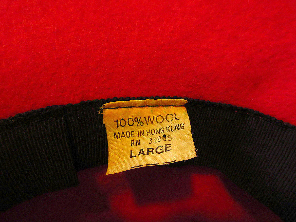 ビンテージ70’s●レディースフェルトハット赤size L●230923k1-w-ht-flt 1970sウール帽子レトロファッション小物_画像5
