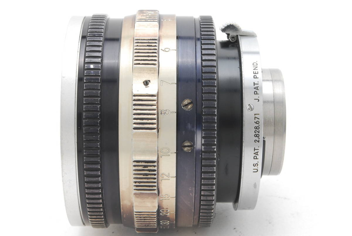 日本光学 Nippon Kogaku S マウント ニコン Nikon Nikkor N 5cm 50mm f1.1 外爪 フード付き #393_画像8