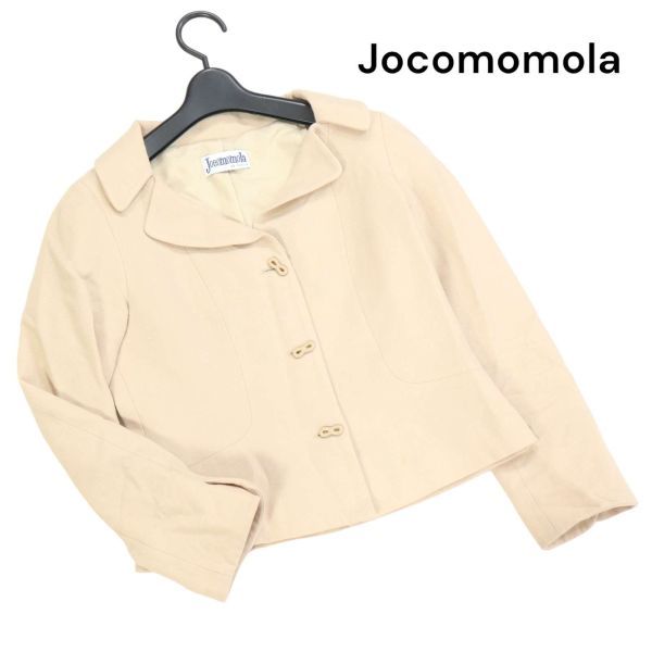 Jocomomola ホコモモラ シビラ 秋冬 衿付き♪ ウール ショート ジャケット Sz.40　レディース　K3T00337_9#N_画像1