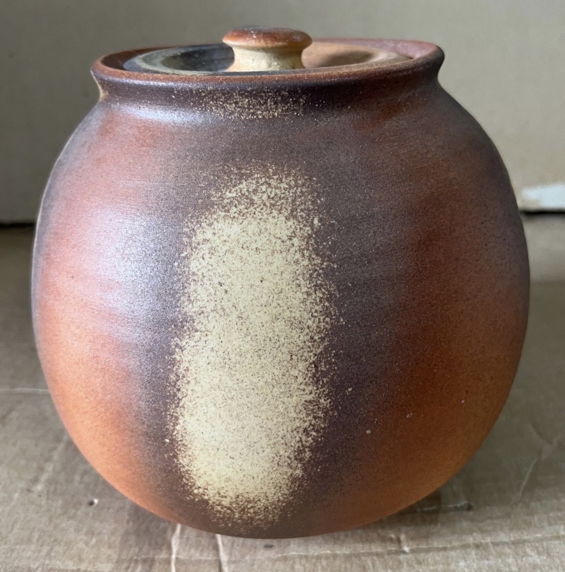 【No.118】茶道具 茶道 水差し 壺 蓋付き 山吹 陶器 工芸品 骨董 中古品_画像3