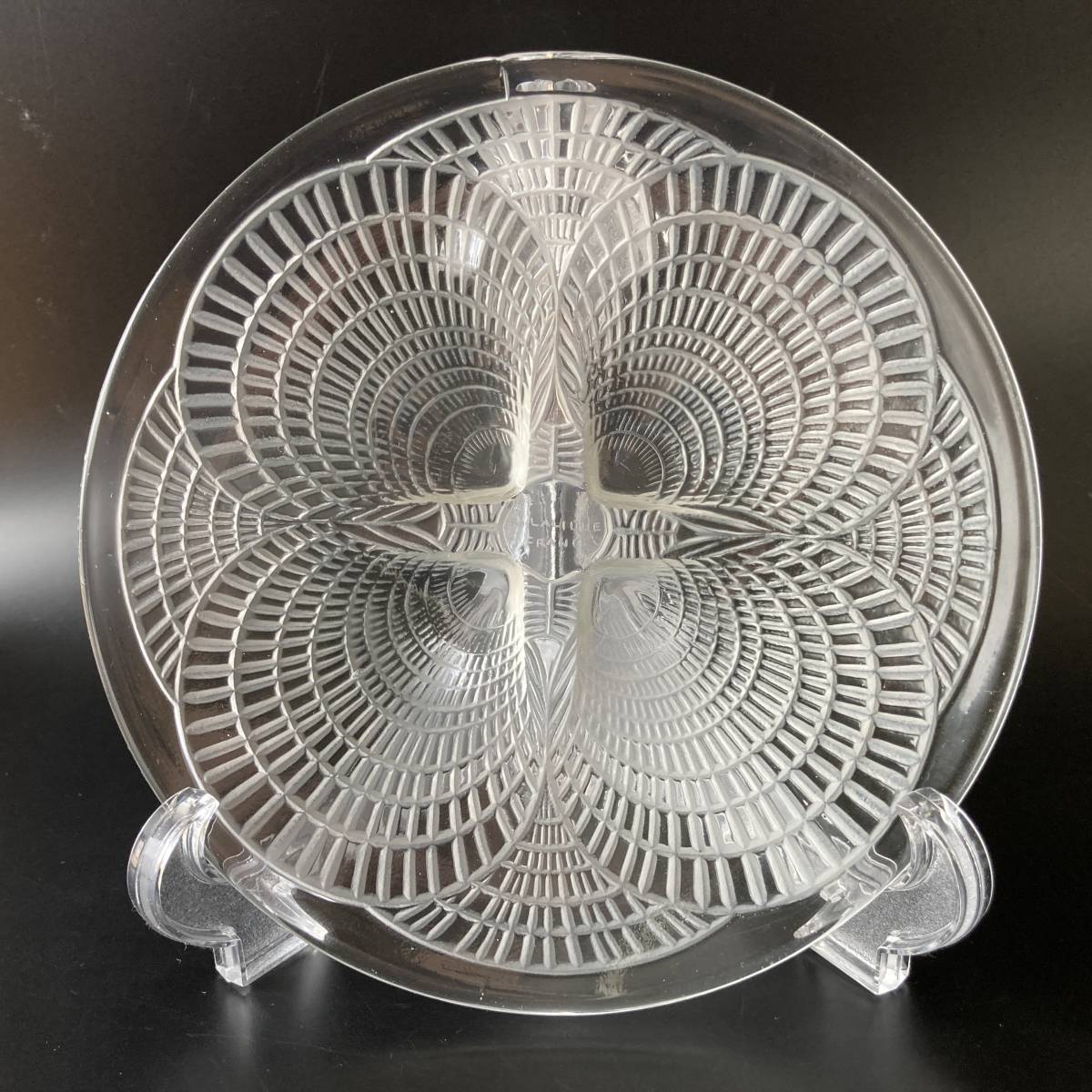 【公式ショップ】 【本人作】R.LALIQUE ルネ・ラリック コキーユ COQUILLE プレート 皿 16.5cm 貝 ガラス 1924年 アンティーク 工芸ガラス