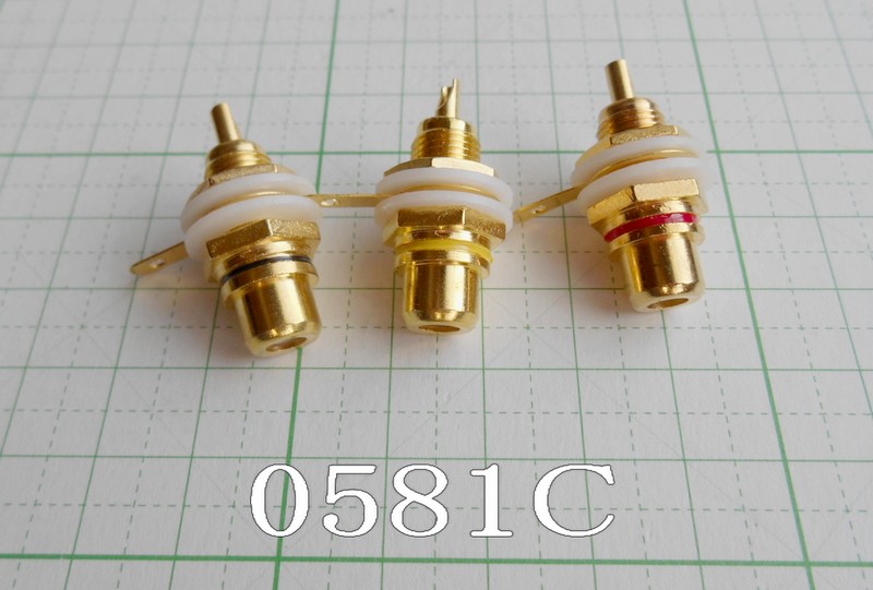  control number =4C010 RCA Jack 0581C red color obi, black color obi, yellow color obi each 1 piece total 3 piece set 