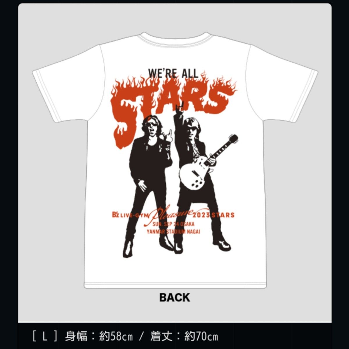 B'z LIVE-GYM Pleasure stars ツアーファイナルtシャツ白Lサイズ