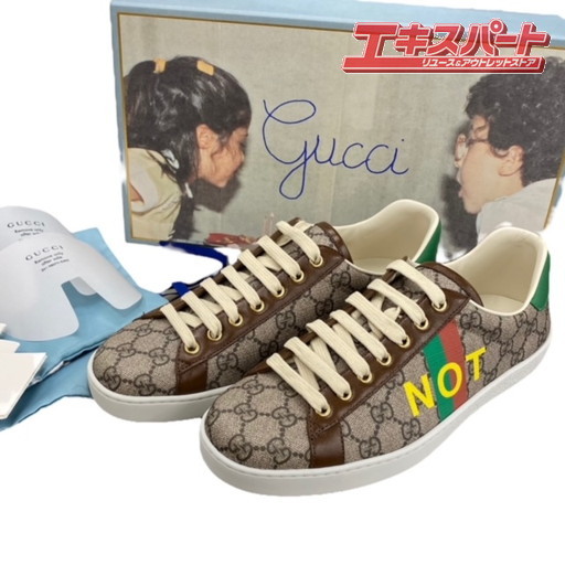 未使用 GUCCI スニーカー メンズ FAKE NOT GG 7 1/2 26.5cm グッチ 平塚店_画像1