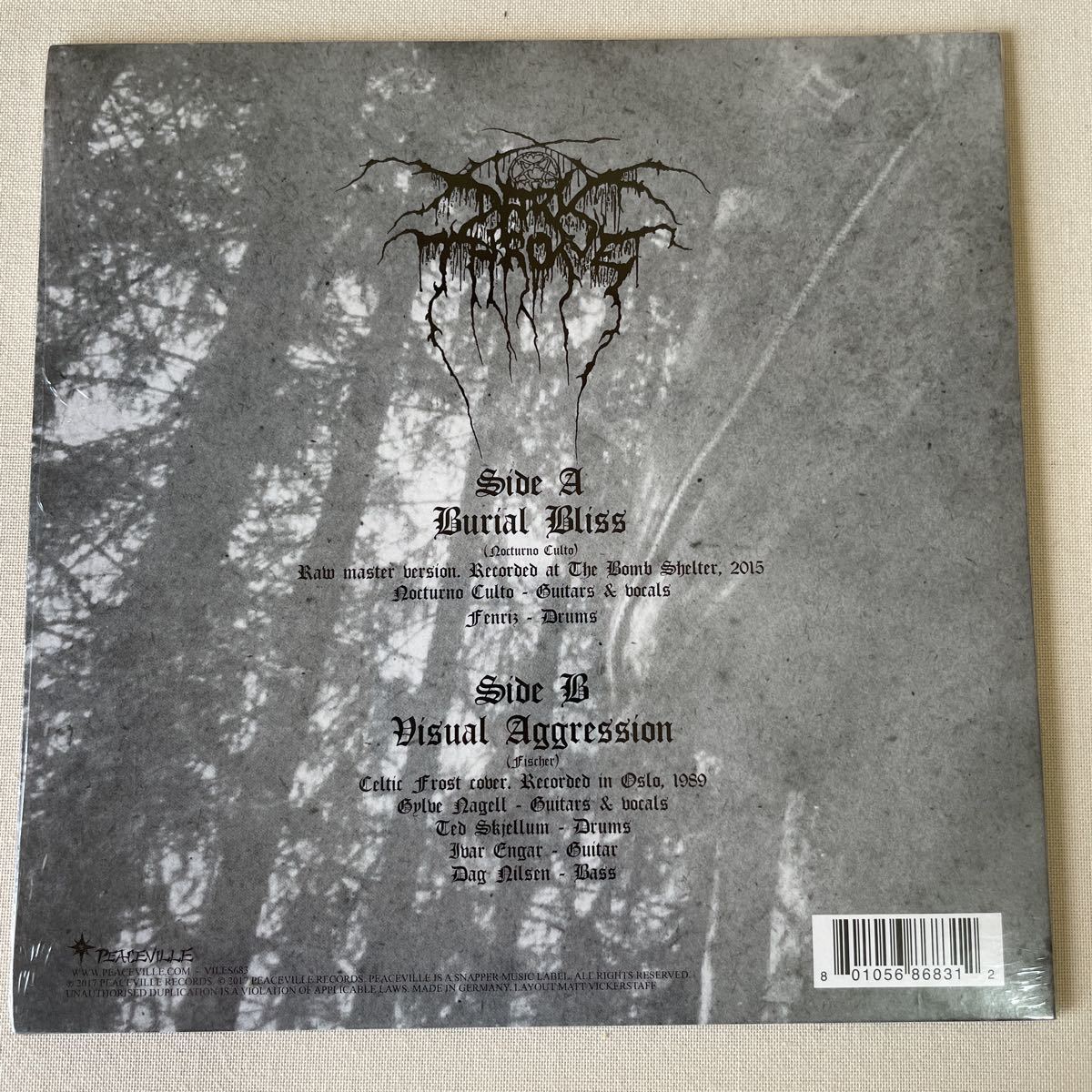 DARKTHRONE - burial bliss / visual aggression 7”EP ブラックメタル black metal_画像2