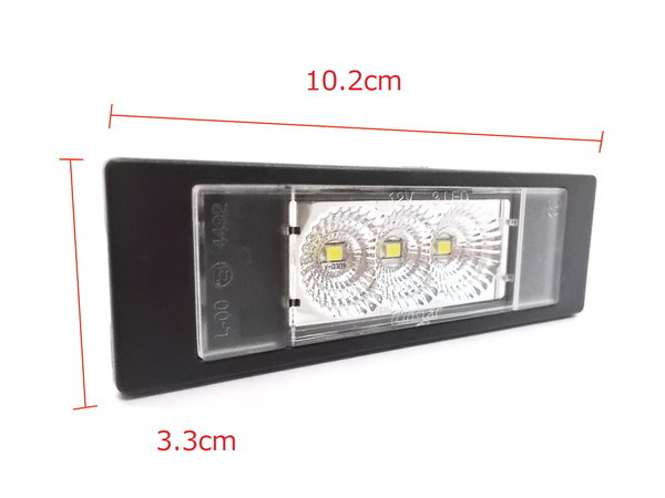 BMW 3連 ハイパワーLED (SMD) ナンバー灯/ライセンスプレートライト/バックランプ 左右セット E63 85 E86 E87 E89 F20 Z4等 クリア 新品_画像2