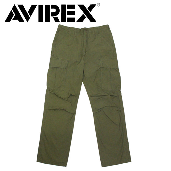 AVIREX (アヴィレックス) 3910013 6176084 COTTON RIPSTOP FATIGUE PANTS コットン リップストップ ファティーグ パンツ 全4色 75(310)OLIV