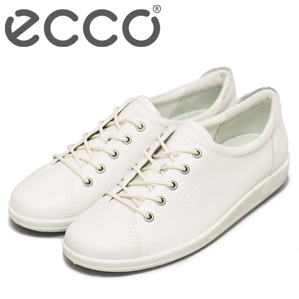 ECCO (エコー) 20650301007 SOFT 2.0 WOMEN'S ウィメンズ スニーカー WHITE EC007 37-約23.5cm