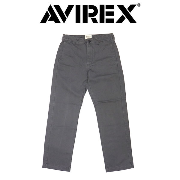 数量限定価格!! AVIREX XL 020GRAY パンツ オフィサー ベーシック PANTS OFFICER BASIC (6126132) 783-2910003 (アヴィレックス) ボトムス