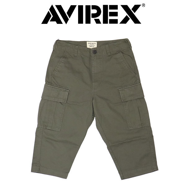 AVIREX (アヴィレックス) 783-2914002 (6126130) BASIC FATIGUE CROPPED PANTS ベーシック ファティーグ クロップド パンツ 310OLIVE XXL