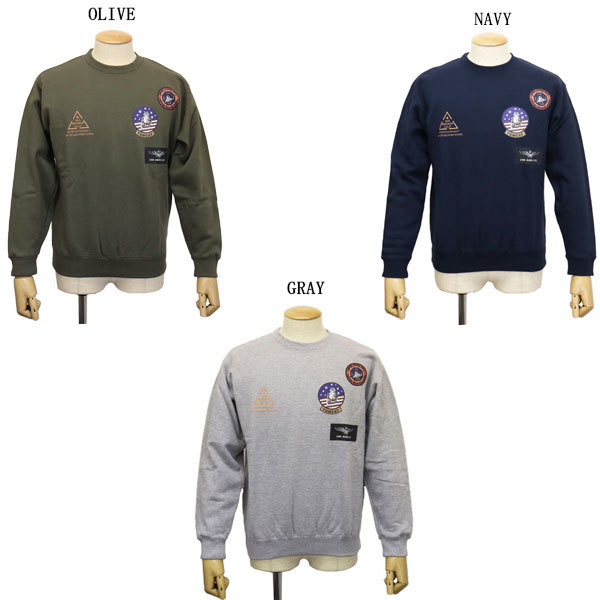 AVIREX (アヴィレックス) 783-3132019 TOP GUN CREW NECK SWEAT トップガン クルーネック スウェット 310OLIVE XL_AVIREX(アビレックス/アヴィレックス)正規