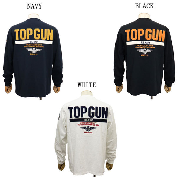 AVIREX (アヴィレックス) 783-3930017 LONG SLEEVE T-SHIRT TOPGUN トップガン ロングスリーブ Tシャツ 030WHITE XL_AVIREX(アビレックス/アヴィレックス)正規