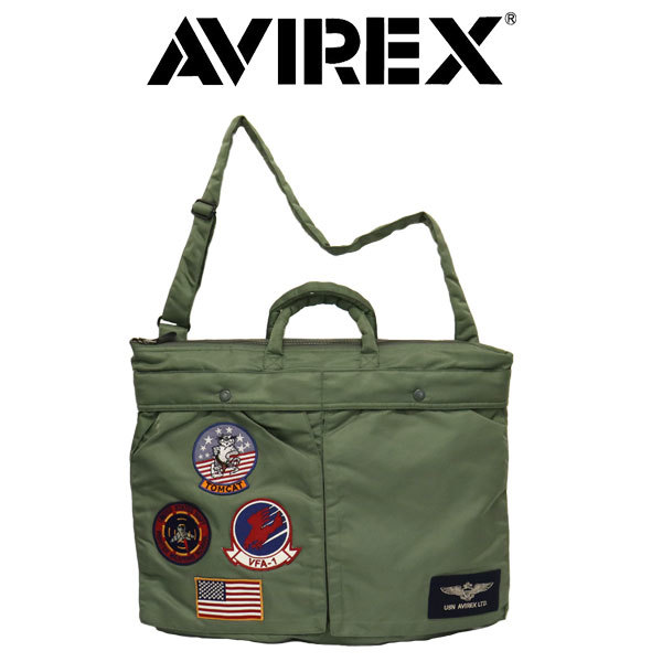 AVIREX (アヴィレックス) 783-3976010 TOP GUN HELMET BAG トップガン ヘルメット ショルダーバッグ 401SAGE