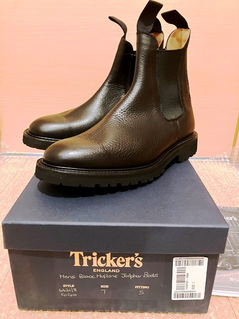 【即決/新品未使用】22-23AW/Tricker's/Gigio/トリッカーズ/サイドゴアブーツ/SizeUK7/黒_画像1