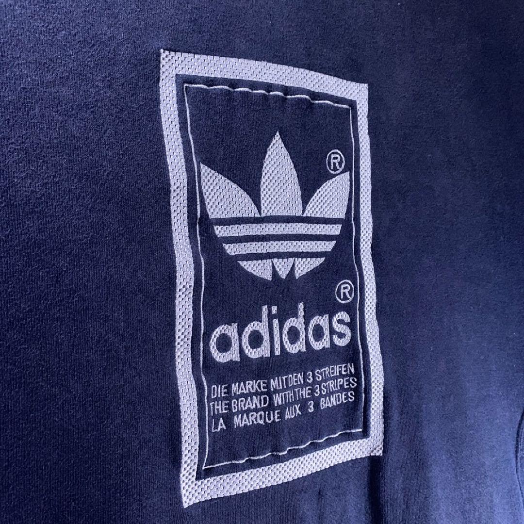 90s adidas トレフォイル スウェット ネイビー あいみょん 万国旗タグ