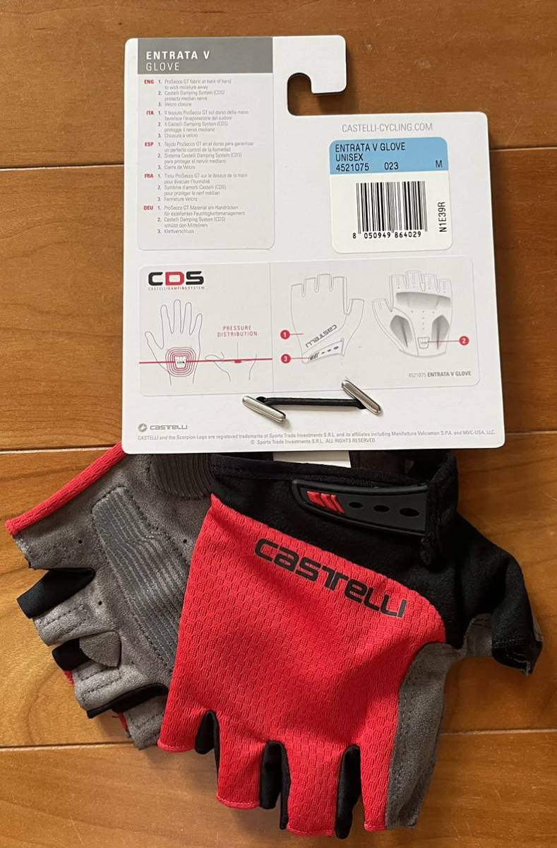 新品 Castelli カステリ ENTRATA V 指切りグローブ  Mサイズ 送料無料 残1セットの画像2