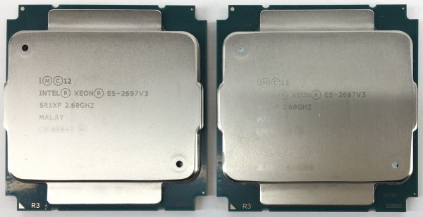 【2枚セット/同一ロット】Intel CPU XEON E5-2697 V3 2.60GHz SR1XF ソケット FCLGA2011-3 サーバー用 BIOS起動確認済【中古】【送料無料】
