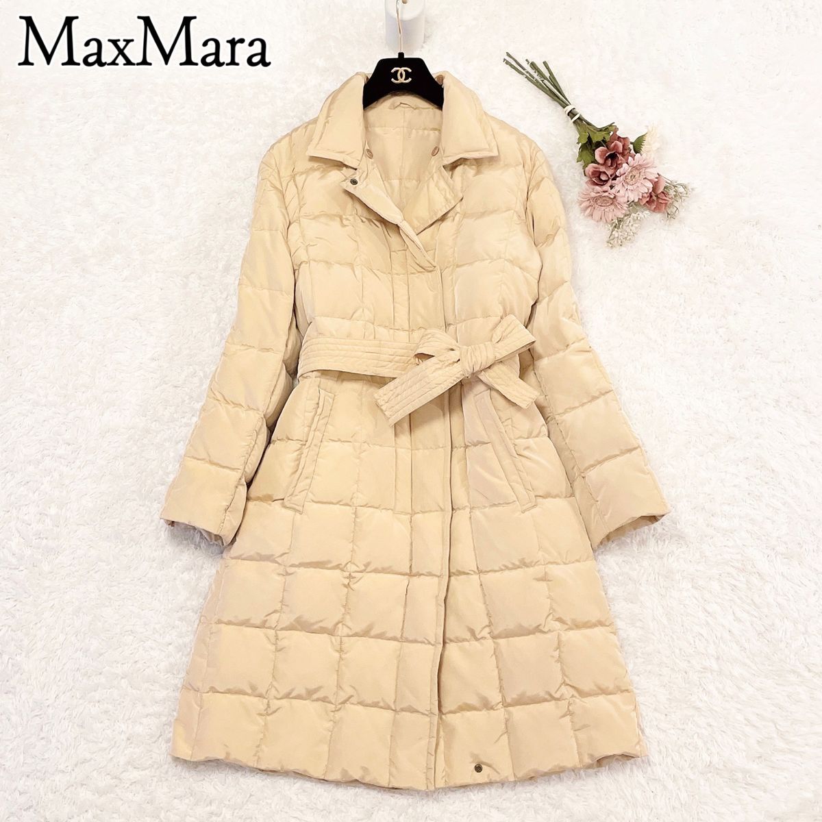 美品✨ Max Mara ダッフルコート キルティング 42 大きいサイズ ロゴ