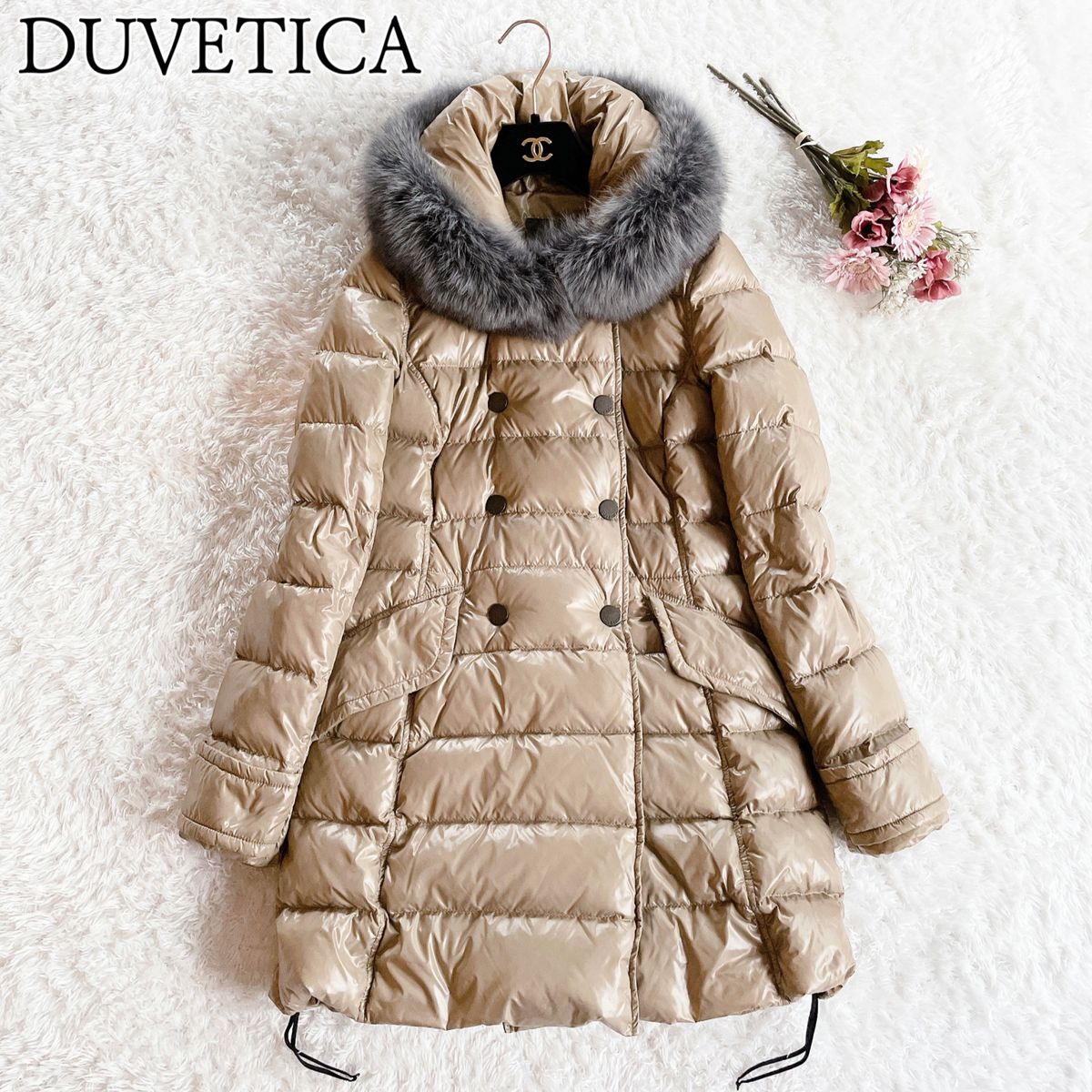 美品 DUVETICA EFIRA フォックスファー付き ロングダウンコート ダウン