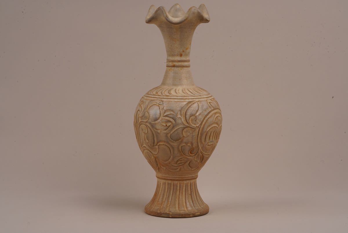 宋 白磁 花瓶 中国 磁器 骨董品 中国美術 高さ24.5cm
