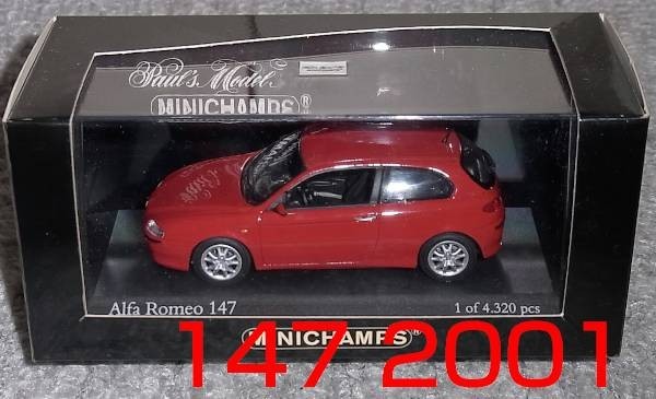 1/43 アルファロメオ 147 レッド 2001 AlfaRomeo