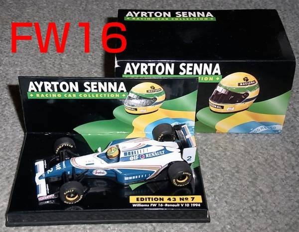 セナコレ 7 1/43 ウイリアムズ ルノー FW16 セナ 1994 WILLIAMS RENAULT NO.7 SENNA