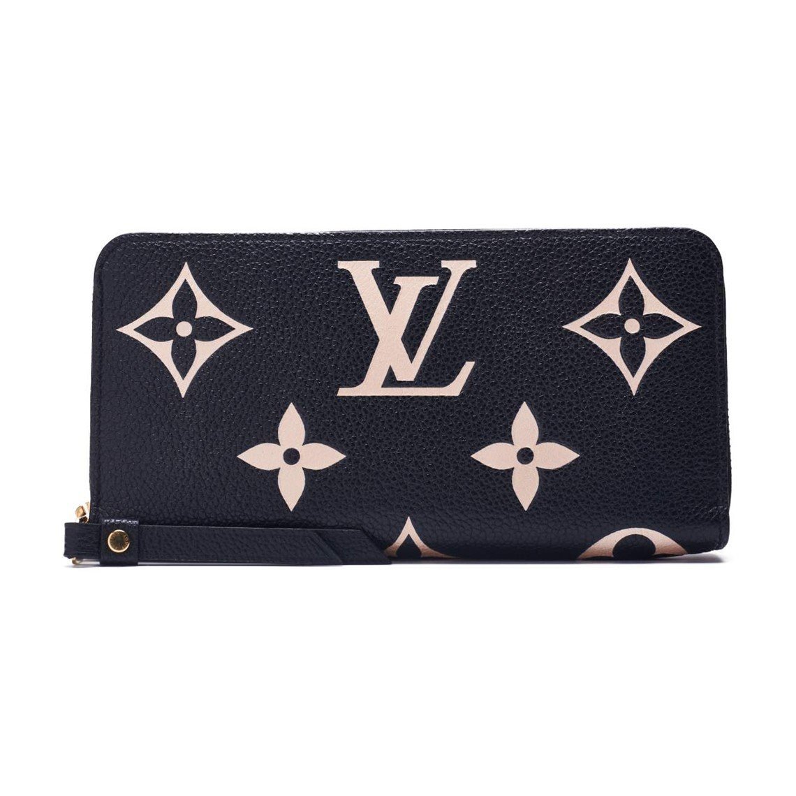 1円超美品☆ヴィトン☆モノグラム・アンプラント　ジッピーウォレット　ノワール×ベージュ　M80481【LOUIS VUITTON】_画像1