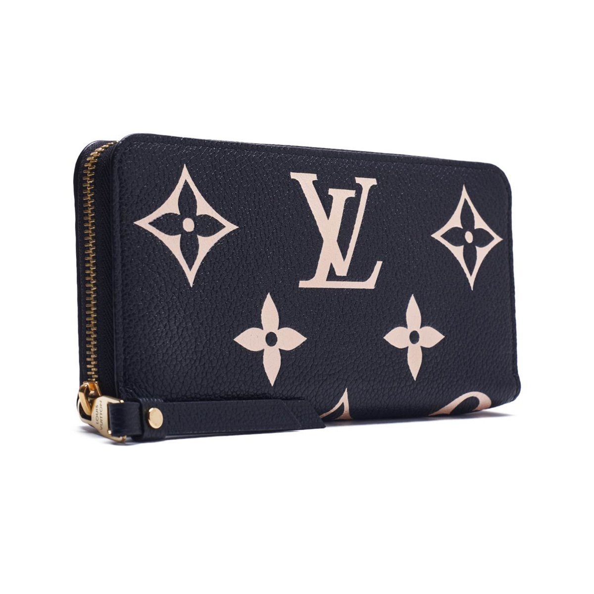 1円超美品☆ヴィトン☆モノグラム・アンプラント　ジッピーウォレット　ノワール×ベージュ　M80481【LOUIS VUITTON】_画像4