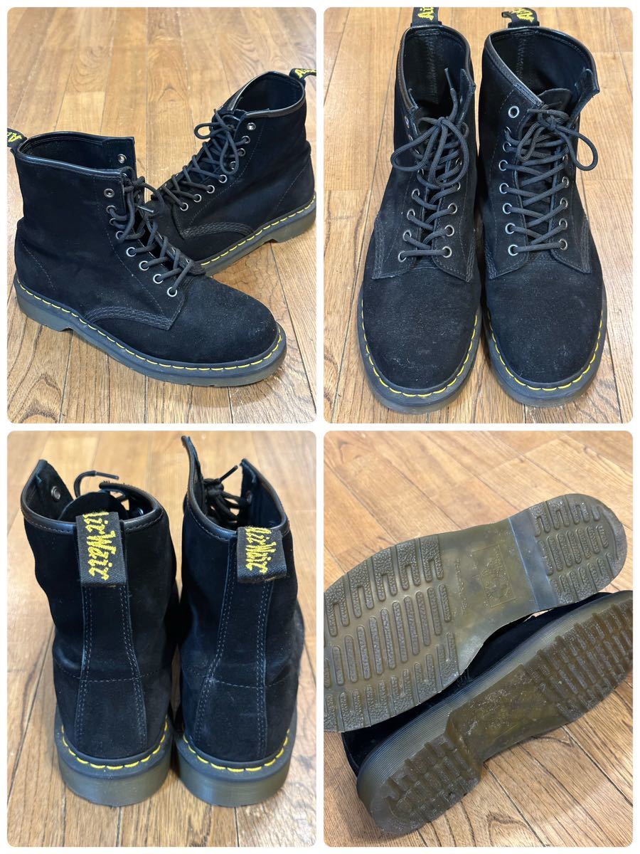 名作 本物 Dr.Martens ドクターマーチン 1460 SOFT BUCK 8ホール ブーツ レザー シューズ 21466 ブラック UK8