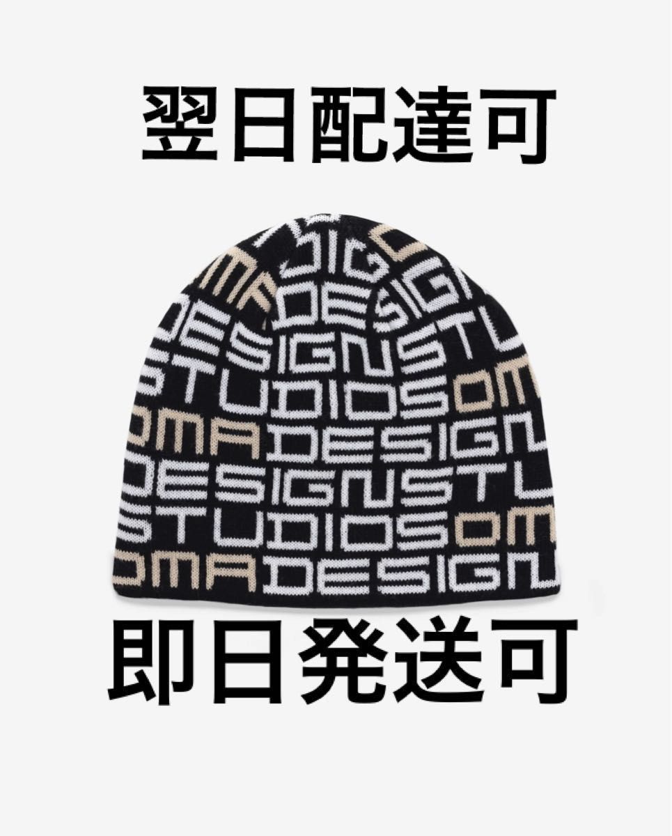 oMA DESIGN SKULL CAP (BLACK）ビーニー　海外限定