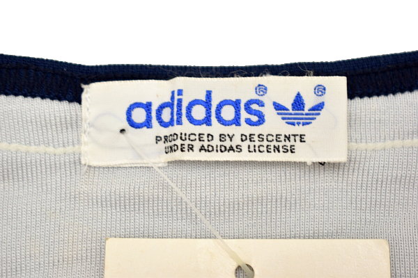 Y-6604★送料無料★新品 デッドストック★80s adidas アディダス デサント社★激レア貴重 ヴィンテージ シルバーグレー タンクトップ O_画像2