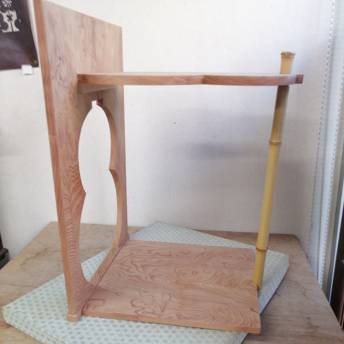 瓢箪棚　ひさご棚　瓢棚　茶道具　組み立て式　木製　茶棚　紙箱