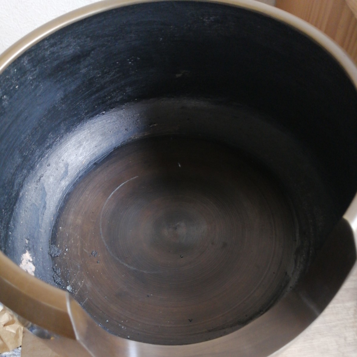 風炉　銅器　五徳付　木箱　茶道具　茶道　唐銅　銅製