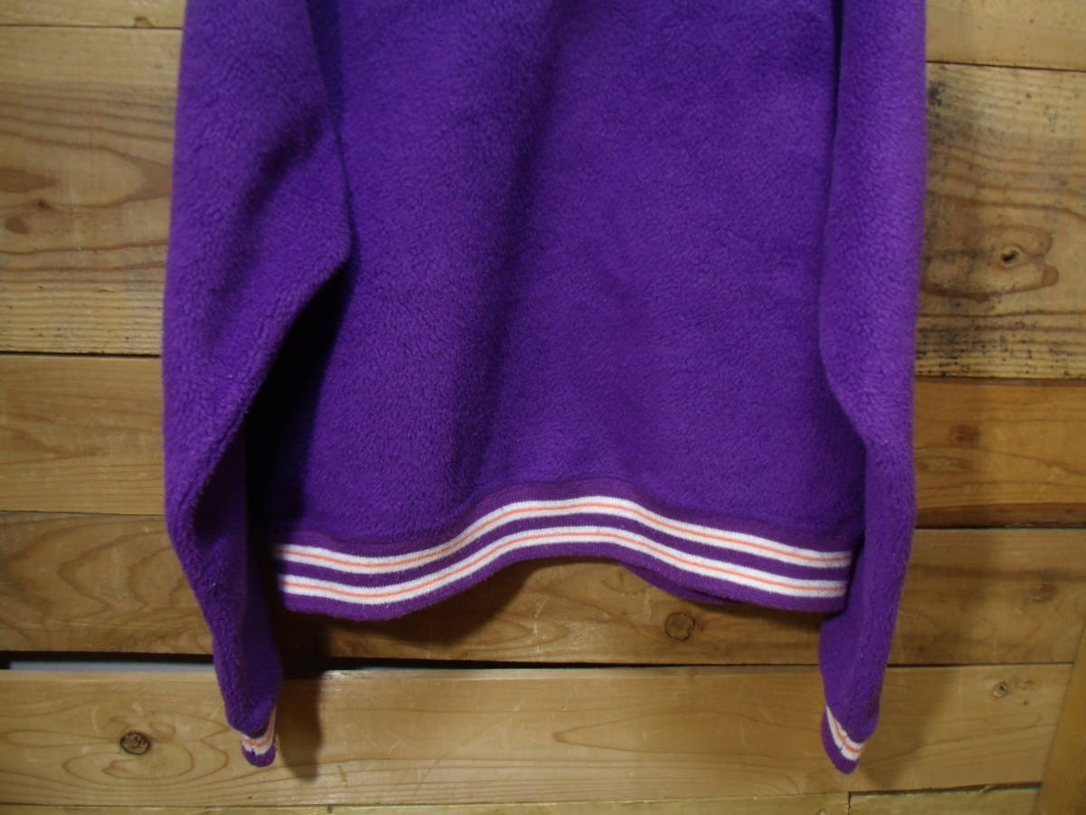 全国送料無料 コンバース CONVERSE 子供キッズ男&女の子紫色フリース素材ジップアップパーカージャケット 130_画像7