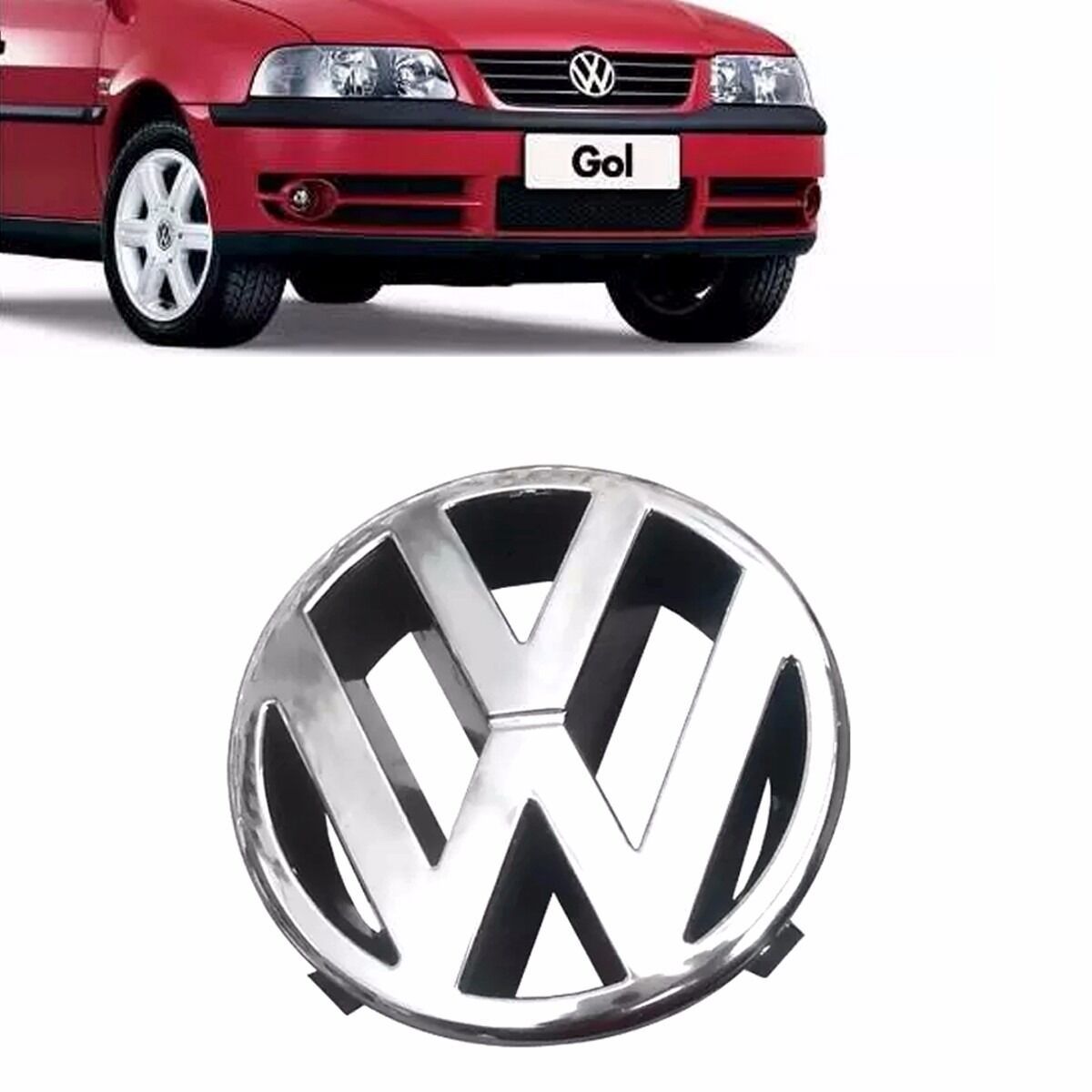 エンブレム 丸 115mm VW Volkswagen フォルクスワーゲン ロゴ メッキ フード フロント 同梱送料300円 ＶＷ空冷 空冷 VW フォルクスワーゲ_画像1