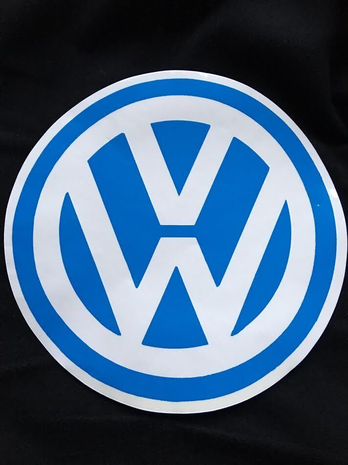 エンブレム 丸 150mm VW Volkswagen フォルクスワーゲン ブルー 透明 クラシック ロゴ ヴィンテージ ビートル VW空冷 空冷 空冷VW T1 T2 T_画像3