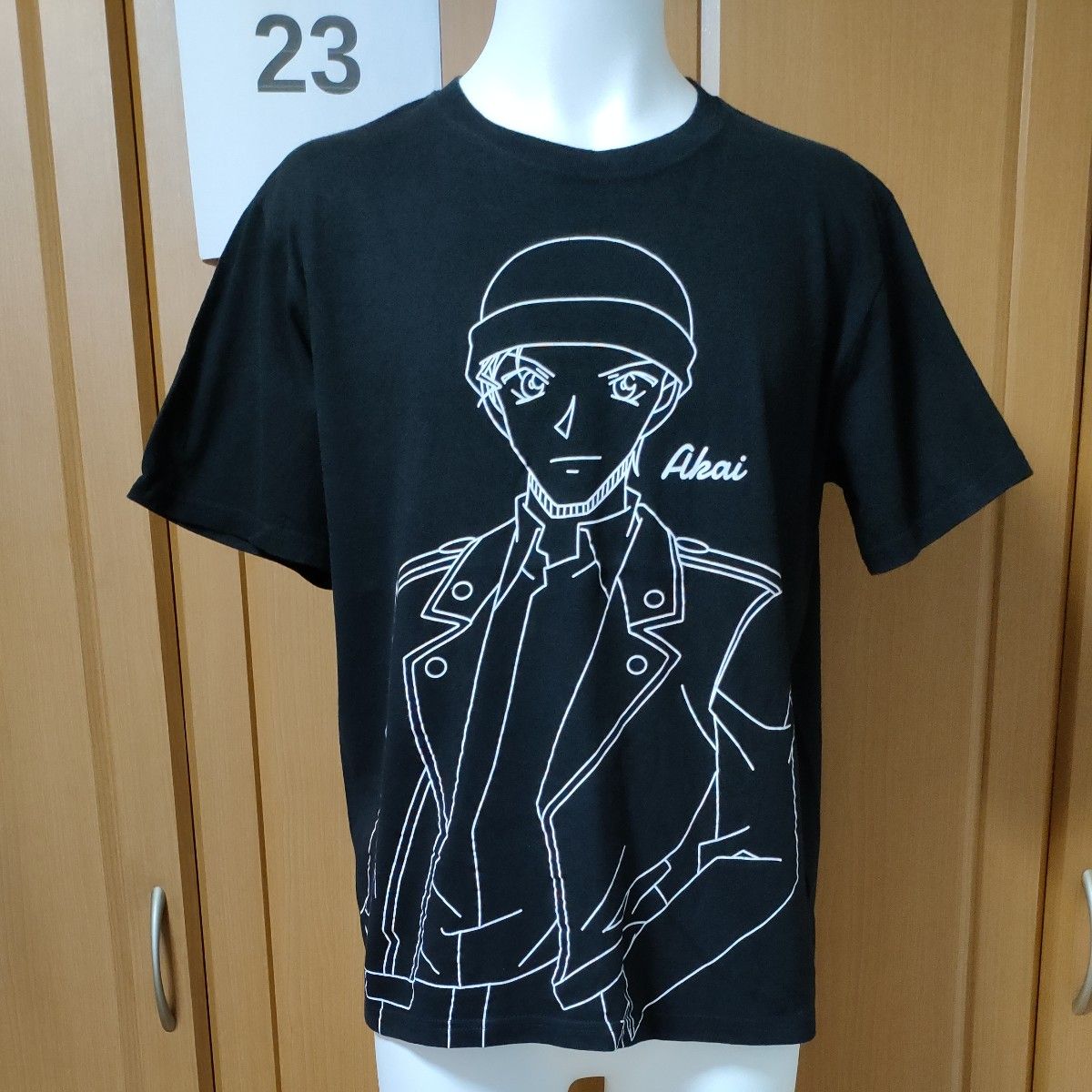 ★【未使用】コナン×ロンドン ナショナル・ギャラリー Tシャツ 赤井秀一 名探偵コナン【赤井秀一】半袖TシャツL ブラック 正規