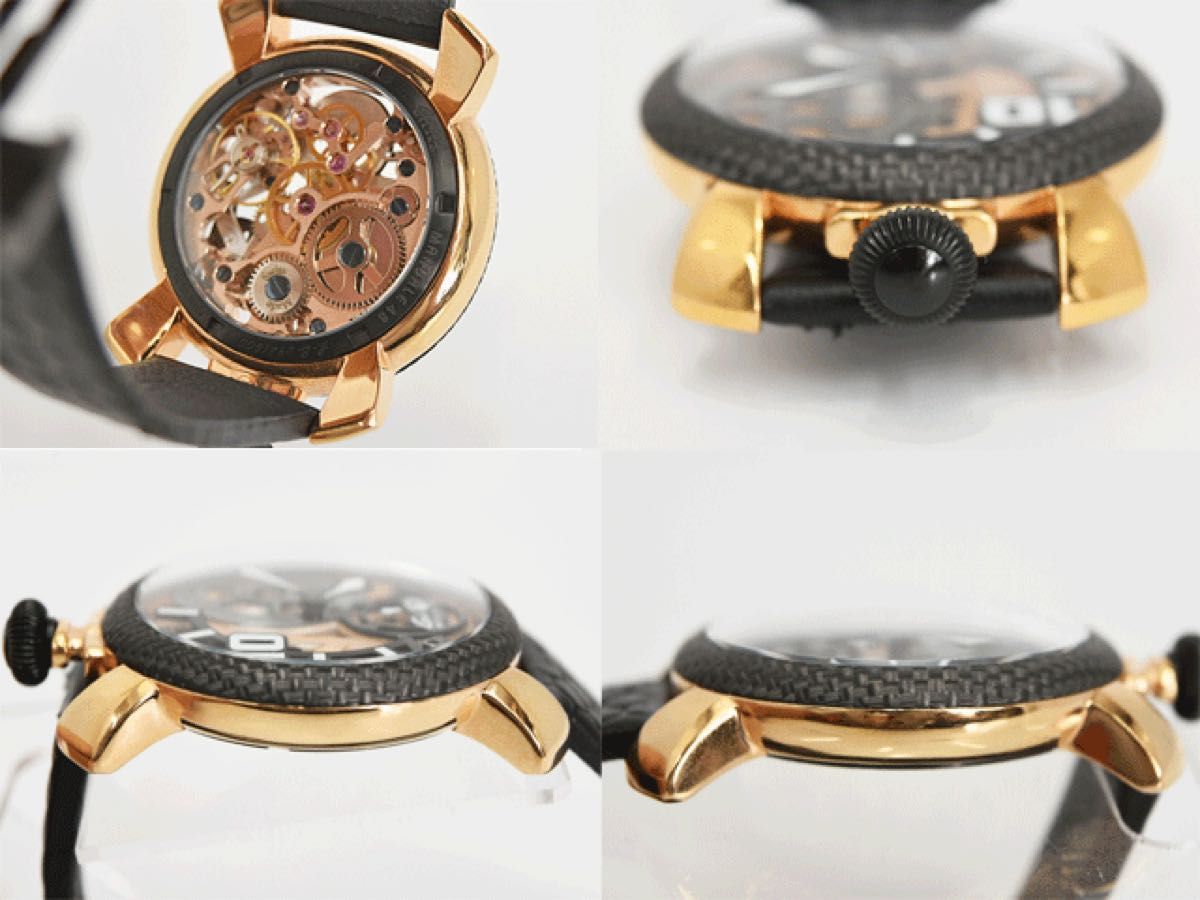 中古　ガガミラノ メンズ腕時計 ネイマールモデル   マヌアーレ48mm 手巻き　5511.NJ.02