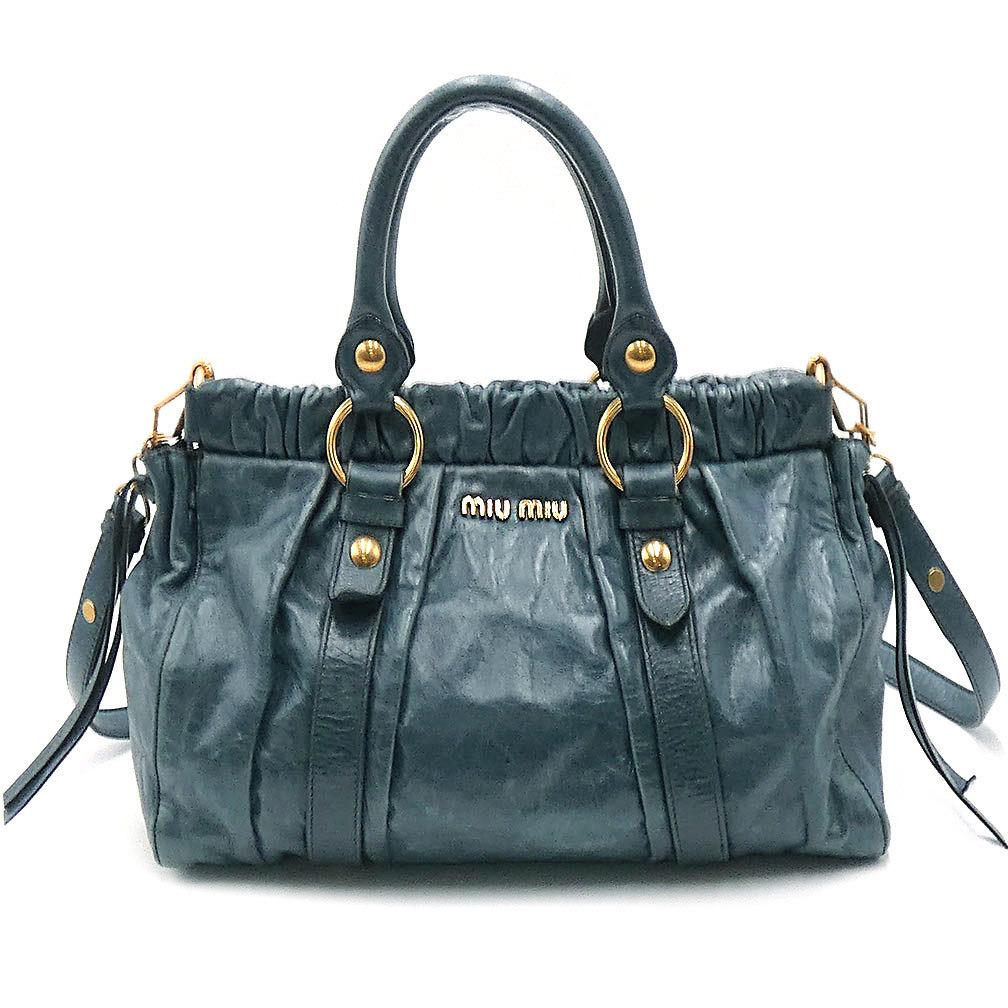 65%OFF【送料無料】 MIUMIU バッグ ミュウミュウ 中古 レザー 03394