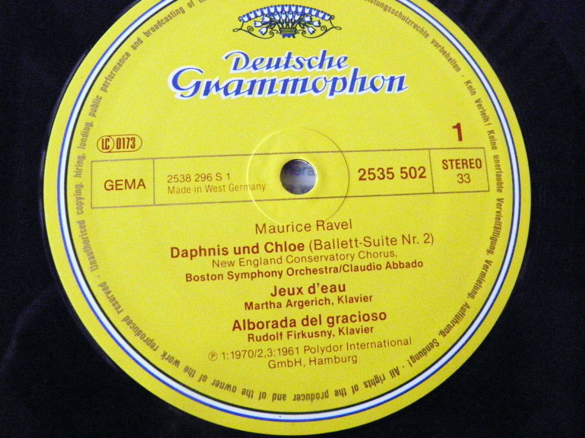 独G・1985年盤独Gの1960年代録音から(ラヴエル名録音集)アバド・ボストン、アルゲリッチ、フイルクスニー、フリッチャイ・RIAS、ザバレタ等_画像5