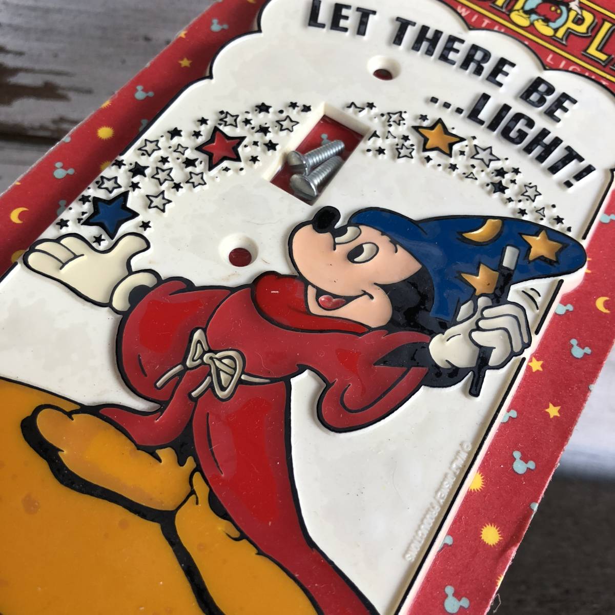  быстрое решение Mickey Mouse вентилятор tajia крышка переключателя plate свет Vintage Disney не использовался подлинная вещь Kids интерьер смешанные товары 