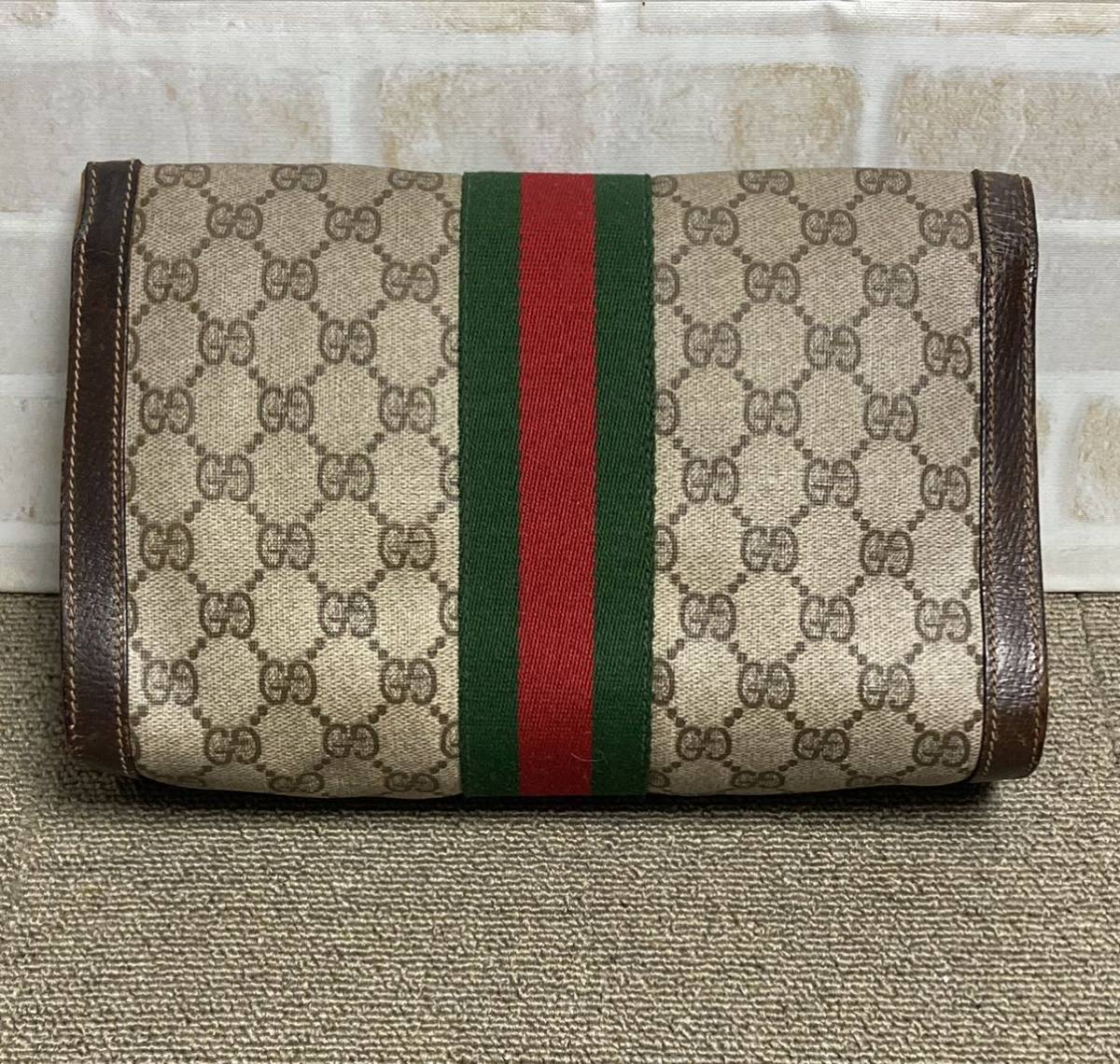 OLD GUCCI クラッチバッグ インターロッキング シェリーライン GG柄-