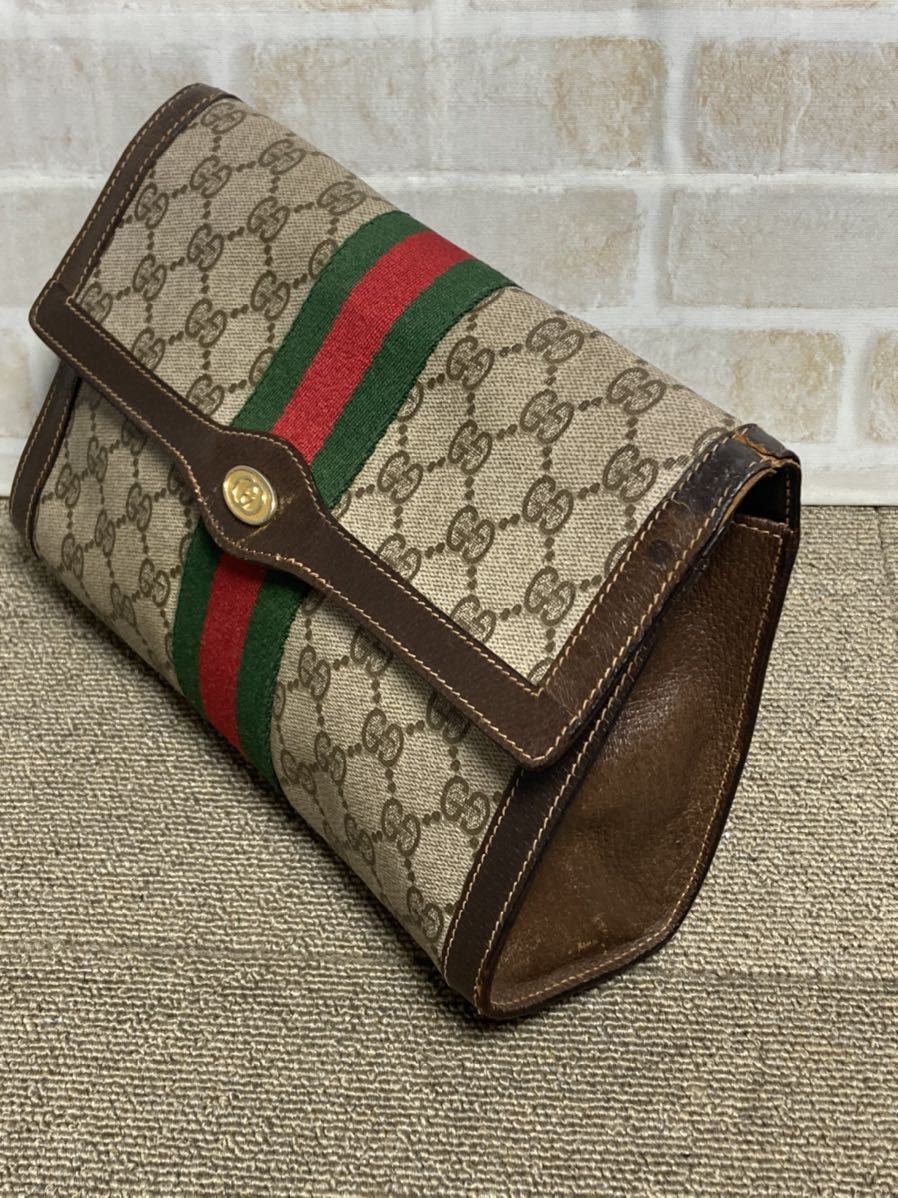 GUCCI クラッチバッグ GG柄 インターロッキング シェリーライン-