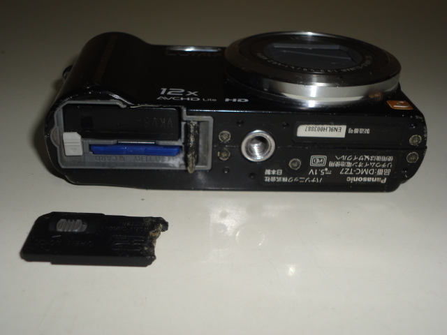 格安 送料安 ★パナソニック LUMIX DMC-TZ7☆ケース SDカード 充電池付き ジャンク扱い品です。_画像5