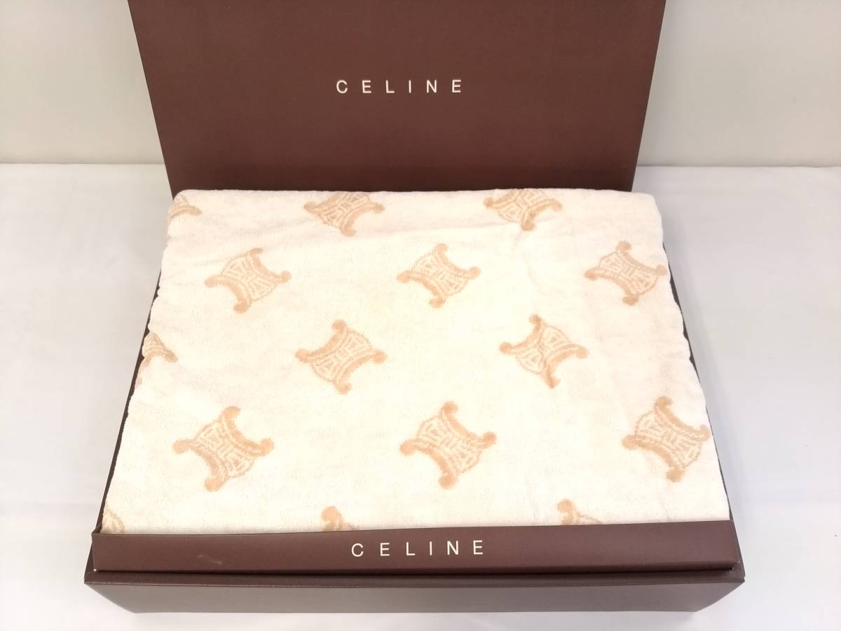 CELINE セリーヌ タオルケット ベージュ マカダム