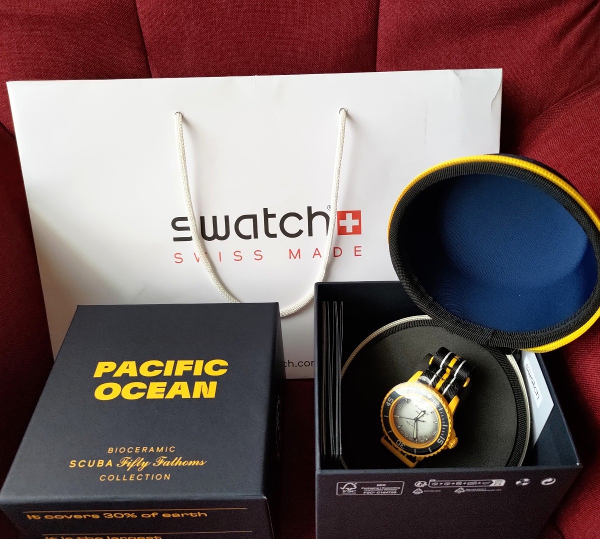 【2023.09.24購入】Blancpain Swatch Scuba Fifty Fathoms Collection ブランパン スウォッチ パシフィックオーシャン イエロー