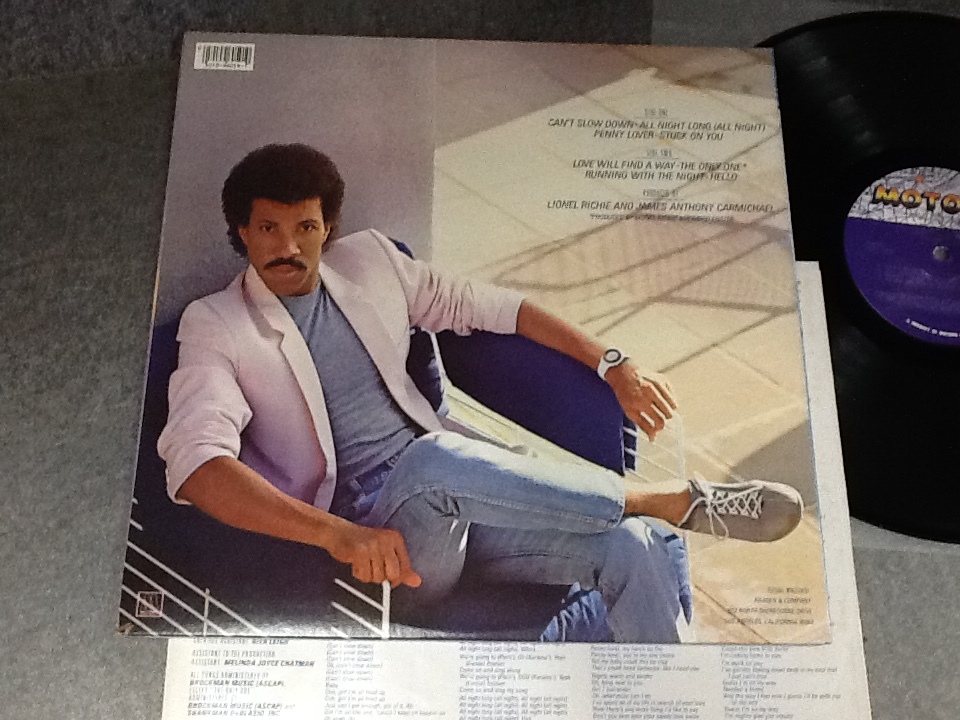 LP☆ライオネル リッチー☆Lionel Richie☆Can't Slow Down☆US盤☆6059 ML_画像4